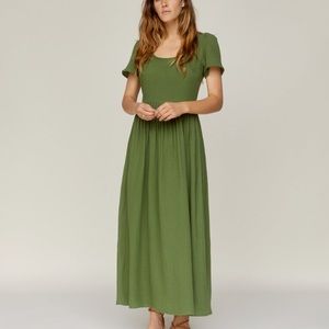 S• ORGANIC COTTON Christy Dawn Dress in Forest Gauze 🌳🦌